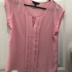 Pink silky dress shirt
